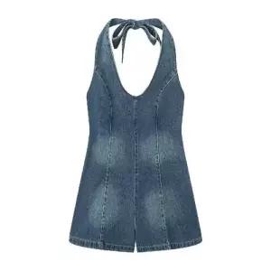 엘럽 여친 청 여름 오프숄더 아이템 청반바지 점프슈트 홀터넥 박템2