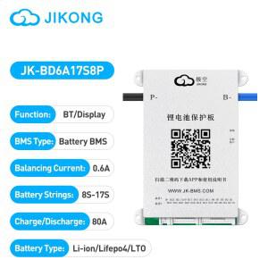 JIKONG BMS JK BD6A17S8P BD6A20S8P BD6A24S8P Lto 80A jks 14s 배터리 lifepo4 이온 8s jkbms 16s 48v 6A
