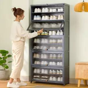 신발장 다층 수납 랙 도어 방진 발코니 심플 신발 실내 대용량 가정용 정리대 현관