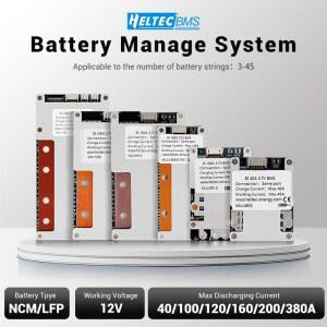 Heltecbms lipo 3s bms 4s lifepo4 380a 보드 균형 80a 인산염 40a 잡힌 330a 200a 160a 보호 120a 12v 배터리