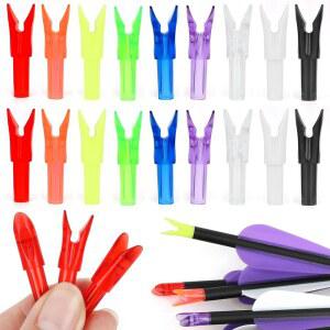 리미티 50pcs 고속 화염 화살 노킹-테일 노킹 6.20mm /.244인치 양궁 사냥 표적 사격용 삽입 꼬리