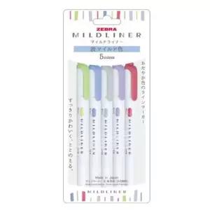 [문구/오피스] NC 형광펜 WKT7-5C-NC 라이너 마일드 5색 세트 양면