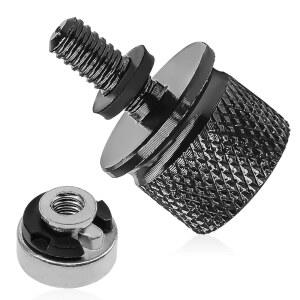 1996-2024 할리 데이비슨용 크롬 리어 펜더 시트 볼트 너트 키트, 스테인리스 스틸 나사 퀵 마운트(블랙)