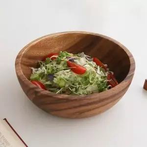 나무식기 아카시아 나무 원형볼(대)