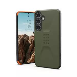 232320 URBAN ARMOR GEAR UAG 삼성 갤럭시 S24 플러스 케이스 6.7인치 시빌리안 올리브 드랩, 견고한 밀리