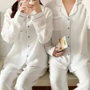 가을 캐주얼 커플용 커플 긴팔 잠옷세트 세트 실내복 잠옷 KS3