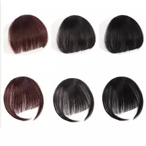 인모 부분가발 풀뱅 앞머리가발 헤어피스 똑딱이핀 ZVl9+5sDW