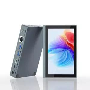 206106 HIGOLEPC 미니 PC 셀러론 N5100 컴퓨터, 팬 포함, 8GB DDR4, 128GB ROM, USB-C PC, 스크린, 마이크