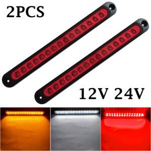 스카니아 트럭용 트레일러 트럭 픽업, 범용 LED 테일 램프, 턴 스톱 브레이크 라이트, 12V, 24V, 2 개 액세서리