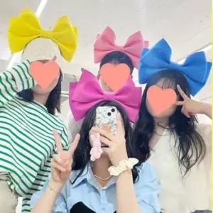 인생네컷머리띠 대왕 리본 인생네컷 머리띠 소품 (왕리본 놀이공원)