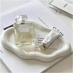 여성용 작은 주얼리 접시 엄마를 위한 선물 세라믹 트레이 링 홀더 베니티 귀여운 구름 귀걸이용