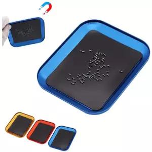 알루미늄 나사 마그네틱 매트 상자 모바일 수리 비트 트레이 플레이트 패드가있는 미니 보관