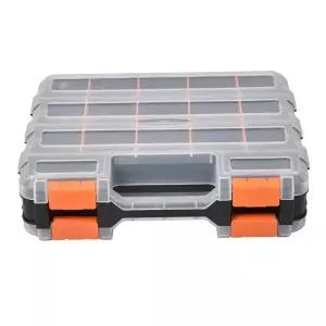 양면 도구 상자 나사 용 다기능 부품 작은 컨테이너 휴대용 하드웨어 보관 구획이있는 너트