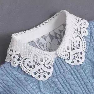 여성 데일리 펀칭홀 레이스 페이크카라 페이크셔츠 EPB5+6Hgf