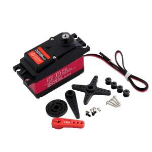 Wishiot DS5160SSG 60kg 서보 RC 디지털 DC6-8.4V 금속 기어 대형 토크 고속 IP67 방수 270도, 크롤러 바하 자동차 로봇 DIY 프로젝트용 18T 알루미늄 암 포함