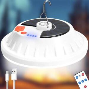 원격 6000LM이 장착된 렘보포 태양광 캠핑 조명, 가정용 충전식 걸이식 LED, 정전, 비상, 허리케인을 위한 텐트 캐노피 조명 랜턴