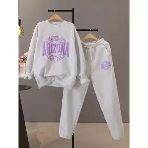 모노시크 에다울 기모 발포 맨투맨 조거 팬츠 세트_MNOG573 205654