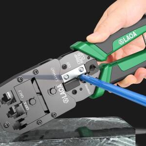 카테고리 5/6/7/8 이더넷 케이블 및 전화선의 크리스탈 헤드 압착용 LAOA 다기능 네트워크 플라이어