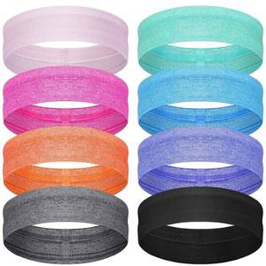 8피스 스웨트밴드 미끄럼 방지 헤드밴드 신축성 있는 러닝 스포츠 운동 그립 실리콘 요가 헤어밴드 탄력 헤어랩 여성 남성용