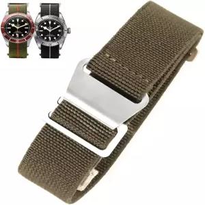 니존라이즈 탄력 나일론 시계 밴드 프랑스군 낙하산 부대 밀리터리 스타일 18mm 벨크로 프리미엄