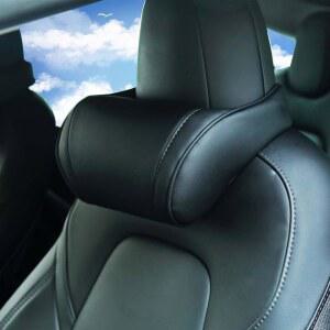 메모리 폼이 있는 TOPAYBE 자동차 목 베개 편안한 인체공학적 디자인 시트 지지대 헤드레스트 부드러움 쿠션, 유니버설 핏, 1피스, 블랙