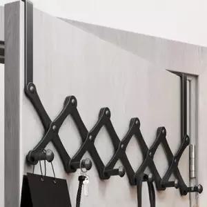 [JED] 방문용 색상 퀸하우스 6구 자바라 블랙 도어 훅 인테리어 수납정리 걸이 가방