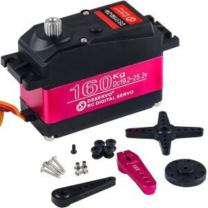 Wishiot DS51160 160KG RC 서보 모터 방수 대형 고토크 디지털 풀 메탈 기어 24V 평면 쿼드콥터 헬리콥터 로봇 팔 (180