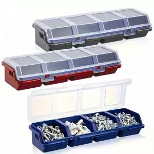 나사 용 다중 구획 상자 부품 내구성 소형 케이스 도구 정리함 플라스틱 하드웨어/보석 정리 보관