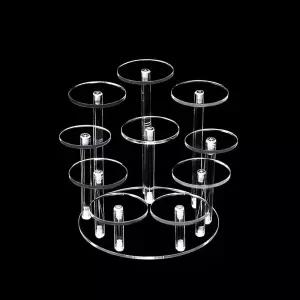 아크릴 디스플레이 홀더 오거나이저 탈착식 블라인드 박스 선반 보석 향수 메이크업 투명 보관함