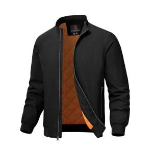 TBMPOY 남성 겨울 경량 폭격기 재킷 방수 가을 캐주얼 바람막이 퀼팅 풀 집 방풍 작업 코트