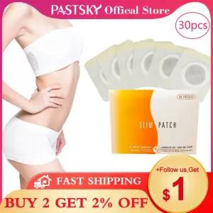 30 개/상자 슬림 패치 체중 감량 배꼽 스티커 체지방 연소 허리 안티 셀룰 라이트