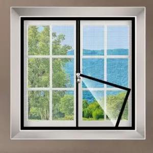 [JED] 창문 간이 지퍼 붙이는 모기장 방충망 150x180cm