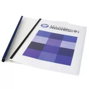 [JED] 제본 케이스 100장 청색 1SET 화일 스틸표지 투명 4mm