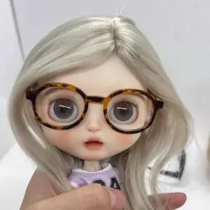 Blythe labubu Ob22/Ob24 인형 안경 20cm 코튼 스타 투명 액세서리