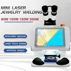 60W-200W 레이저 보석 용접기 터치스크린 마이크로 납땜기 금 은 체인 반지 스팟