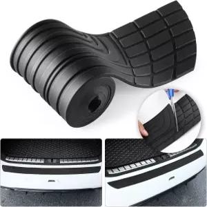 싱가로 자동차 리어 범퍼 프로텍터 42인치 x 3.4인치 자동차/SUV 유니버설 고무 스크래치 방지 트렁크 외장