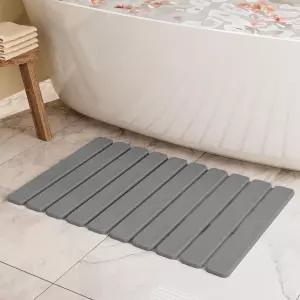 접이식 돌 목욕 매트 욕실용 퀵 드라이 건조 고흡수성 미끄럼 방지 주방 카운터용 대형 규조토 접시 23.5 x