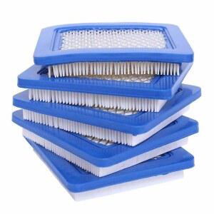 헤이즐라스 5팩 491588S 에어 필터, 491588 491585 플랫 OEM 클리너 카트리지, 잔디 깎는 기계 필터와 호환 가능