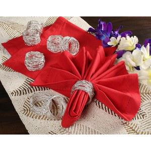 홈비아 디자인 실버 메시 냅킨 링 12종 세트 - 크리스마스/저녁 식탁 장식/팜하우스/웨딩/파티/가족 모임/새해 및 일상 사용을 위한 아름다운 우아한 장식용 홀더