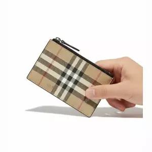 Vintage Checked Card Case (8084166) (빈티지 체크 지퍼 카드지갑)