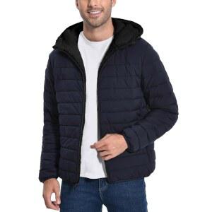 파이오니어 캠프 남성 겨울 패딩 재킷 셰르파 안감 후드 방수 중간 무게의 따뜻한 단열 퀼팅 다운 코트 파카