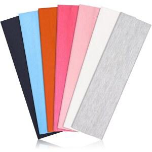 스포츠, 운동, 요가, 러닝을 위한 신축성 있는 논슬립 소프트 코튼 천 헤어 밴드, 여성용 DIY집 머리띠, 7개