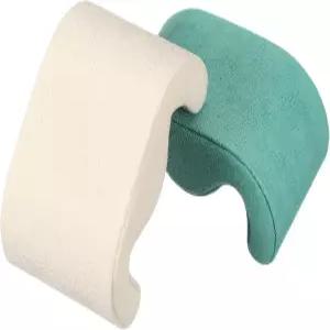 uxcell 2pcs 시계 케이스 베개 m 모양 디스플레이 벨벳 쿠션 교체용 팔찌 보관 베이지 그린