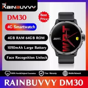 스마트워치 Rainbuvvvy 듀얼 시스템 스마트 워치 DM30 4G LTE 4GB RAM 64GB ROM 1.6 인치 IPS 스크린 5MP