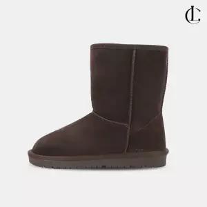 [엘케이트]엘케이트 여자 겨울 방한 신발 소가죽 슈즈 스웨이드 털 안감 미들 부츠 LWS383