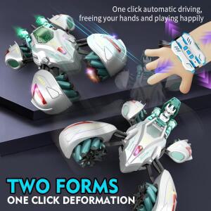2.4G 스턴트 RC카 4륜구동 변신 로봇 무선 조종 보도 레이싱카 제스처 감지 전동 야외 장난감 드리프트 자