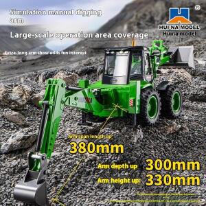 Huina 1579 원격 제어 양방향 굴삭기 원격 제어 삽 엔지니어링 차량 1:14 모델 굴삭기 장난감