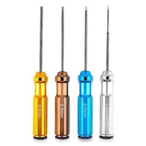 4PCS 최고 품질의 티타늄 질화물 TiNi 육각형 스크루 드라이버 세트 유지 보수 도구 RC 헬리콥터 용 1.5mm/