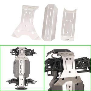 1 10 RC 몬스터 트럭 TRAXXAS MINI MAXX용 시뮬레이션 금속 섀시 아머 가드 플레이트