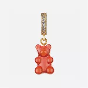 [크리스탈 헤이즈]크리스탈 헤이즈 노스텔지아 베어 파베 커넥터 골드 젤리 레드